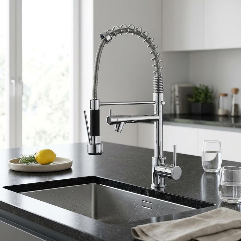 Aquanello Gastro Keukenkraan met Professionele Sproeifunctie Chroom CR-4402-GT